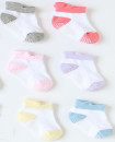 Non Slip 6 Pair Socks Combed Cotton for Kids, Anti Skid Socks 3Y-5Y size Girl